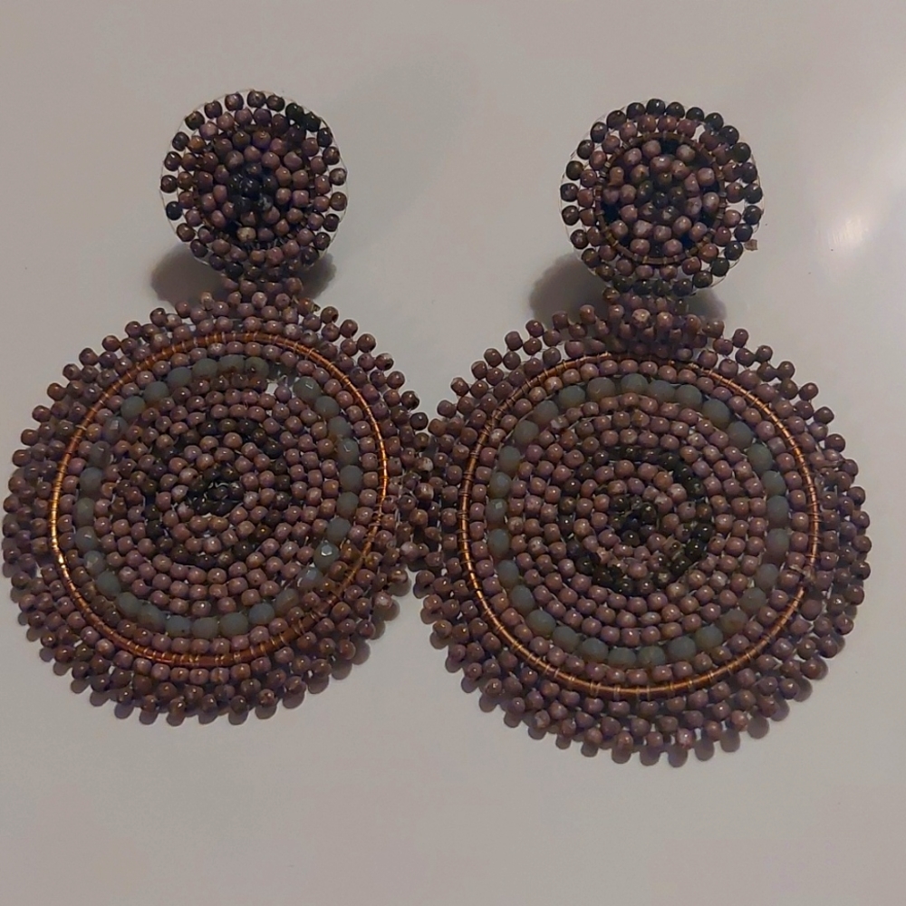 Beaded Statement Earrings